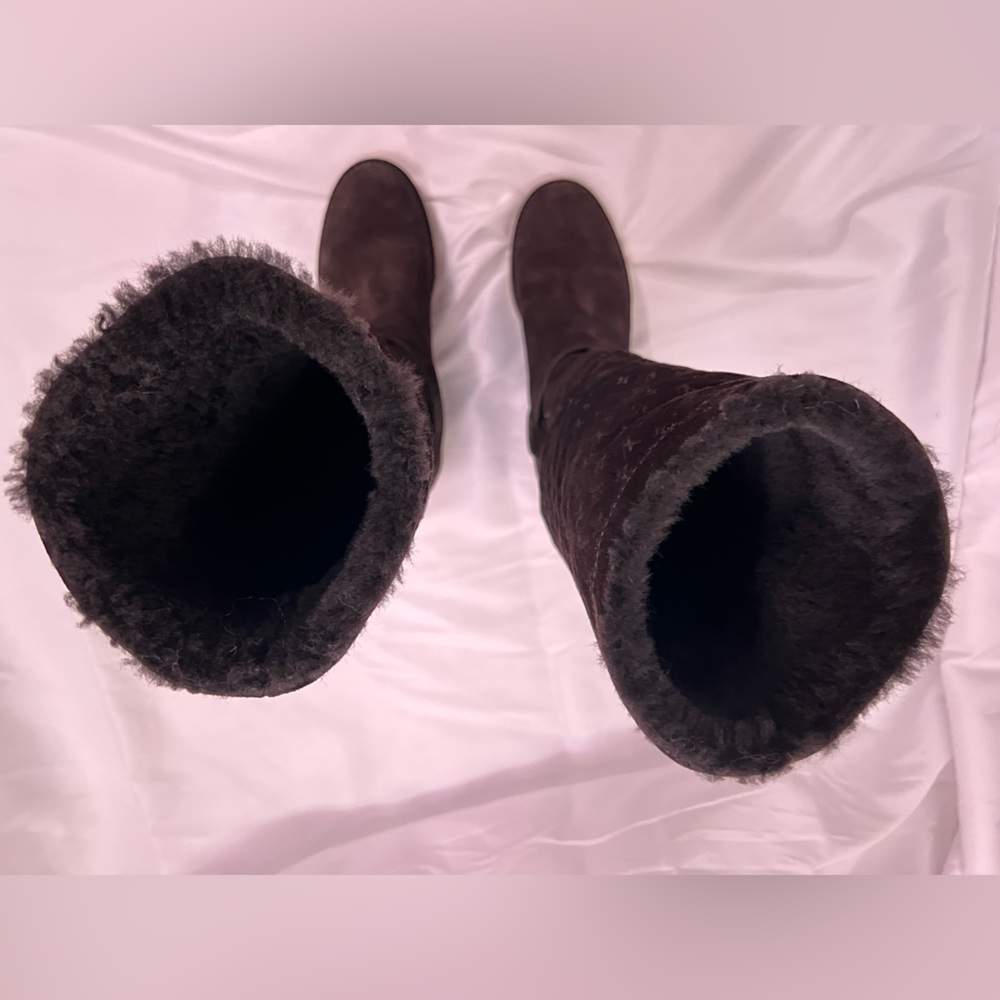 Louis Vuitton Fauvist Brown Monogram Suede Knee Length Boots - Picture 9 of 16